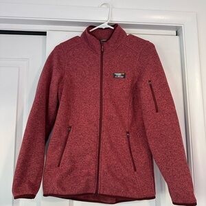 L.L.Bean Sweater Fleece Full-Zip Jacket, Sz Small, Sienna Clay (like new)